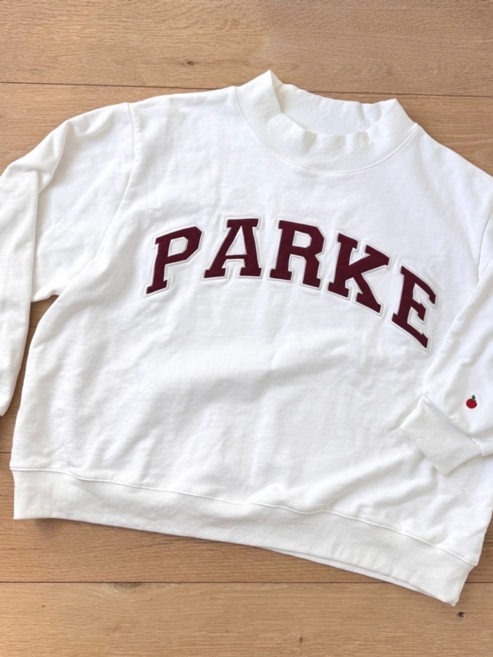 White 'PARKE' Crewneck Sweatshirt